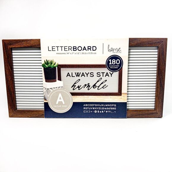 New Letterboard 14”x7”x1.5” 180 Characters Black on White by New View - Picture 2 of 9